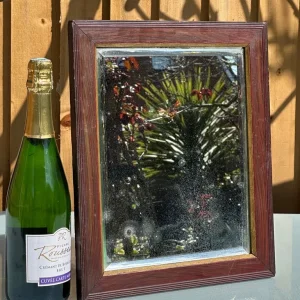 ANTIQUE FRENCH ART DECO MIRROR 37x31cm