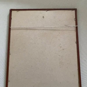 Mounted picture in dark wood frame - Image 4