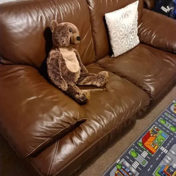 Brown leather sofa good condition