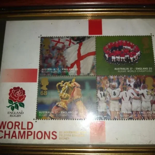 England rugby world champions stamp set