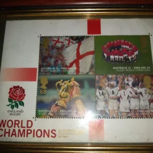 England rugby world champions stamp set