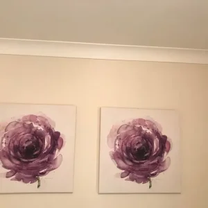Canvas wall art – purple and teal