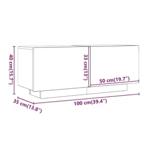TV Cabinet Sonoma Oak 100x35x40 cm - Image 5