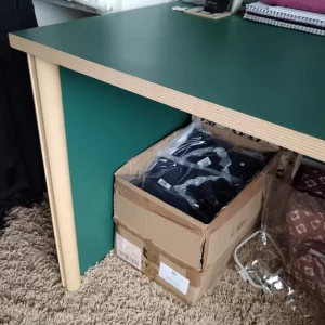 Large Green Desk, Filing Cabinet and Matching Chair - Image 4