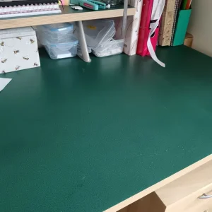 Large Green Desk, Filing Cabinet and Matching Chair - Image 6