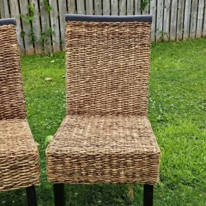 Dining room chairs rattan / wicker - Image 3