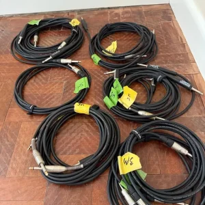 1/4 inch jack to jack instrument patch leads