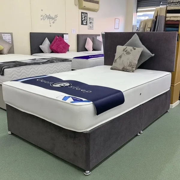 Divan bed with sturdy frame and storage options – Single, Small Double, Double, King Size