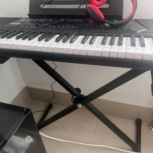 Brand new keyboard with table and chair