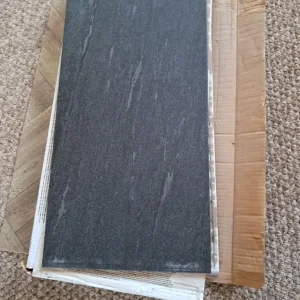 Graphite grey porcelain tiles