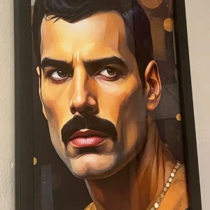 Freddie Mercury pictures x 7 in A4 box frames - Image 2