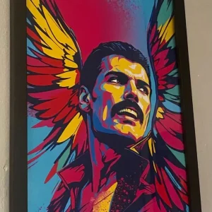 Freddie Mercury pictures x 7 in A4 box frames - Image 3