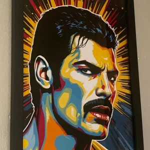 Freddie Mercury pictures x 7 in A4 box frames - Image 4