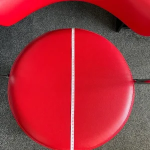 Luxury Red Leather Swivel Chair – Hardly Used - Image 6