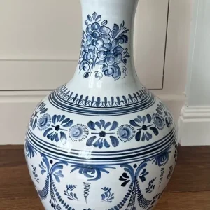 Ceramic ornamental vase blue and grey - Image 2