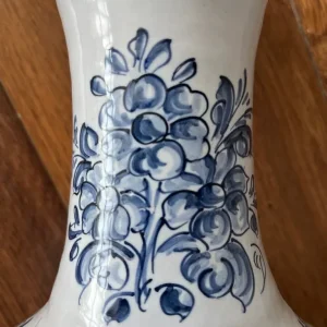 Ceramic ornamental vase blue and grey - Image 3