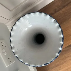 Ceramic ornamental vase blue and grey - Image 6