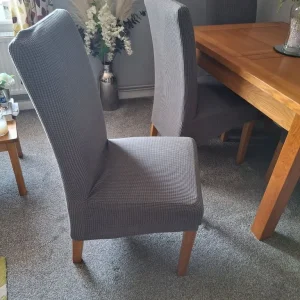 Solid oak dining table with 6 chairs - Image 4