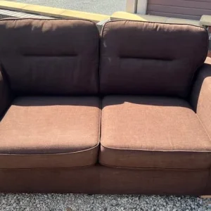 Matching Brown Fabric Sofas - Image 3