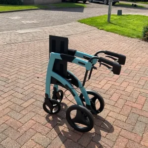 Rollz Motion 2 combined rollator and wheelchair (Island Blue) - Image 3