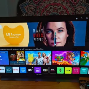 55 inch LG OLED smart TV and LG SK9Y soundbar