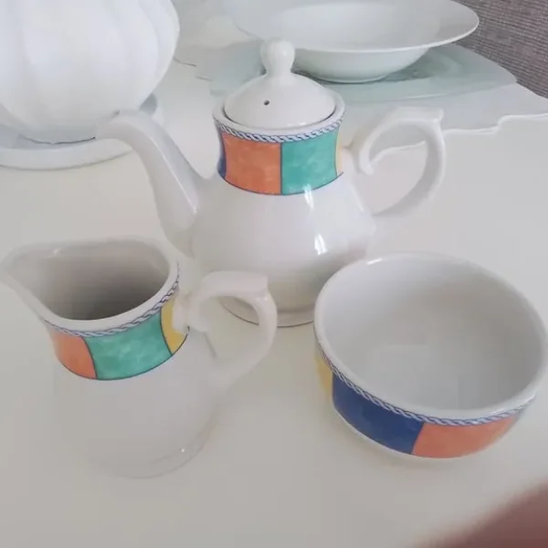 Teapot with Sugar Bowl and Milk Jug by Churchill