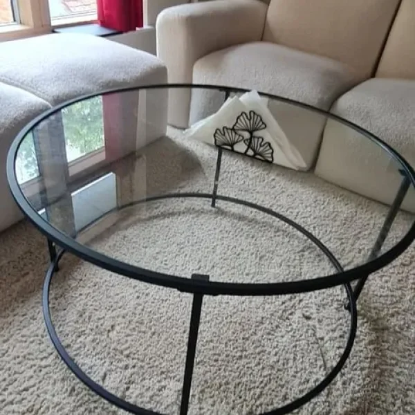 Round table with glass top