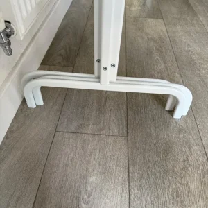 3 x White Metal Clothing Rails - Image 2
