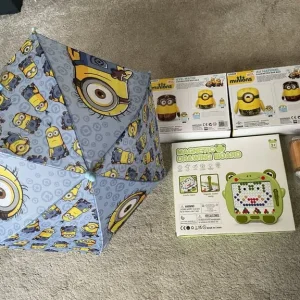 2 x Minion inflatables, magnetic drawing board, and bay boots - Image 2