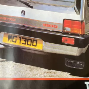 Genuine Large MG Metro Original Showroom Poster Turbo - Image 3