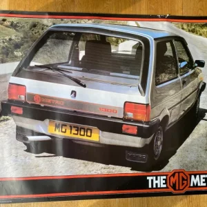 Genuine Large MG Metro Original Showroom Poster Turbo