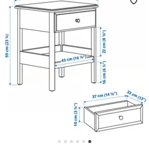 IKEA TYSSEDAL Bedside table, white - Image 7