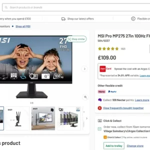 27 Inch MSI PRO MP275 Monitor - Image 6