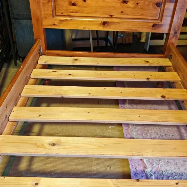 Antique Pine single bed with mattress