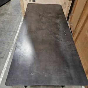Solid Steel Bespoke Dining Table W210 x D90 x H76 - Image 2