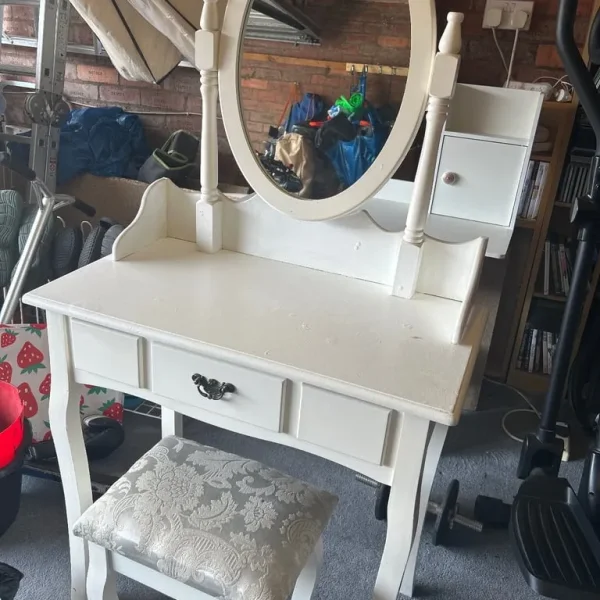 Dressing table with stool