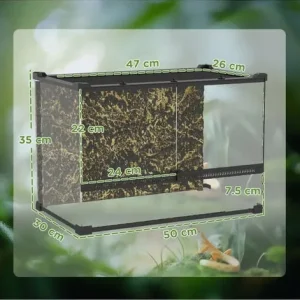 Pawhut front opening glass vivarium