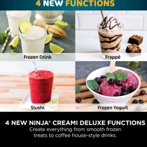 Ninja CREAMi Deluxe XL 10-in-1 Ice Cream and Frozen Drink Maker NC501UK - Image 4