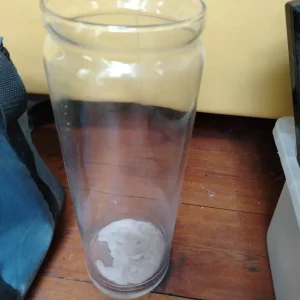 Tall glass vase
