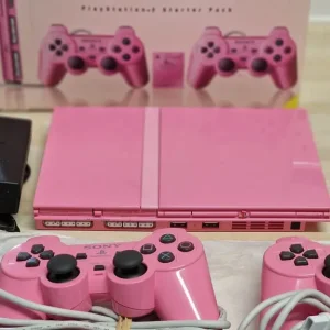 Playstation 2 Pink With Two Controllers - Image 2