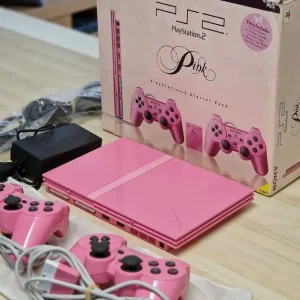 Playstation 2 Pink With Two Controllers - Image 3