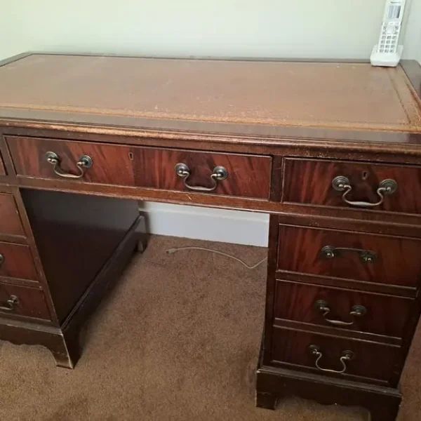 Leather top desk