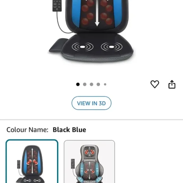 Shiatsu back massager with heat