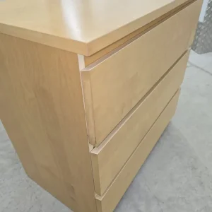 IKEA Malm 3-drawer beech chest of drawers - Image 4