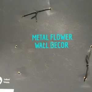 Pair of Large 14” JARDIN Blush Pink Metal Flower Wall Art - Image 4