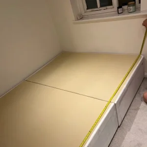 King size divan bed base with drawers and grey Valance cover - Image 7