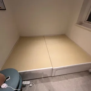 King size divan bed base with drawers and grey Valance cover