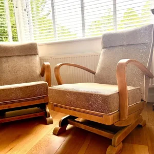 Pair of rare vintage rocking chairs