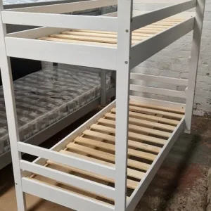 Argos homeJosie shorty wooden bed frame - white with 2 new mattresses - Image 5