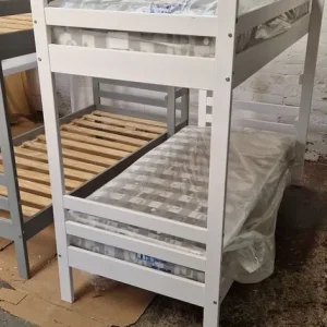 Argos homeJosie shorty wooden bed frame - white with 2 new mattresses
